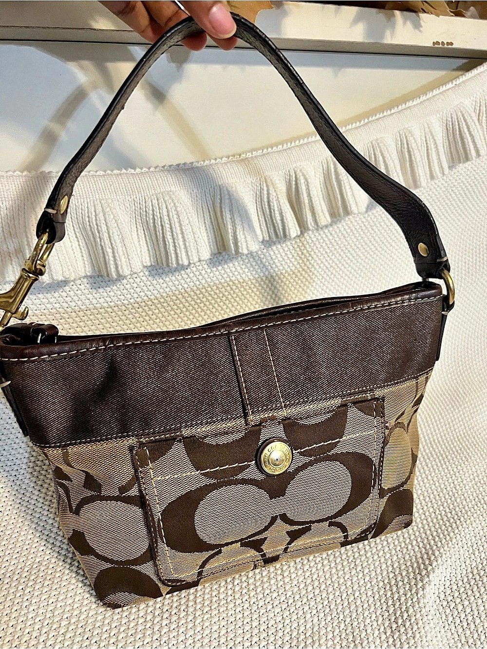✨ Vintage Y2K Coach Signature Demi Shoulder Bag 🤎